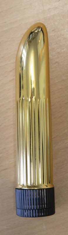 Ein goldener Vibrator.