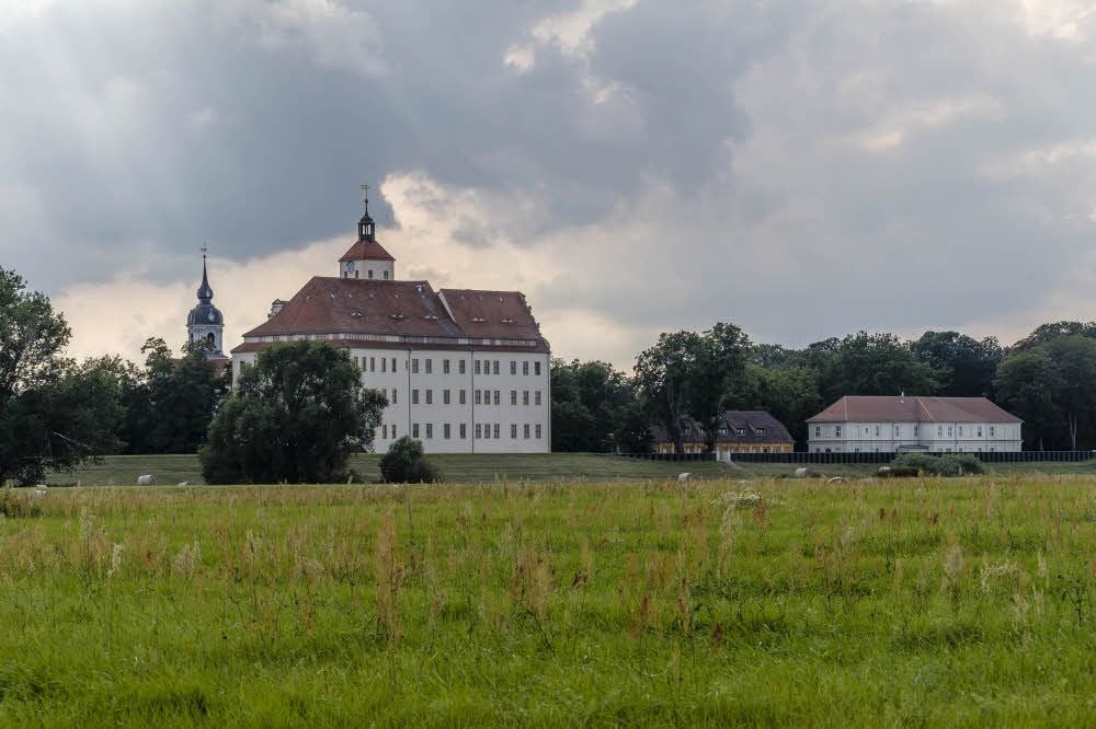 Blickfang in den Elbauen: Schloss Pretzsch