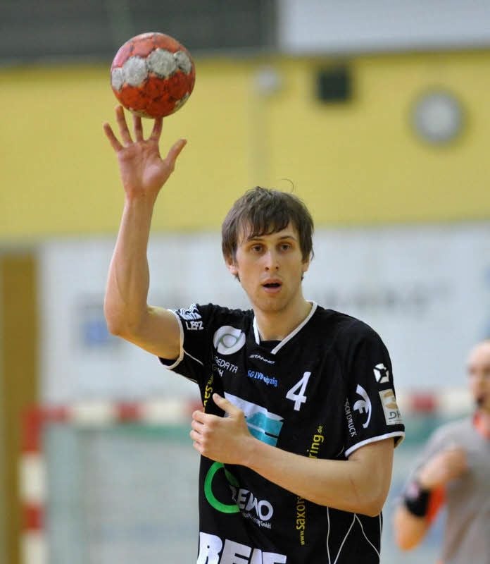 David Heinig, hier noch im Trikot der SG LVB Leipzig, verstärkt den HCB im Rückraum.