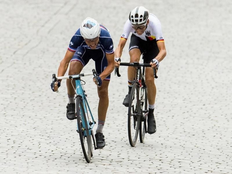 Lennard Kämna (r) fährt nicht mit dem Sunweb-Team zur WM nach Innsbruck. Foto: Vegard Wivestad Gr¯tt/Bildbyran via ZUMA Wire