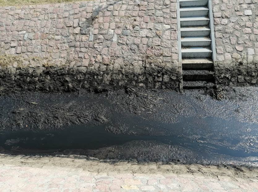 Die Kabelske verwandelte sich in eine stinkende Kloake. Am Montag sind die Folgen des Zwischenfalls in der Biogasanlage noch zu sehen.
