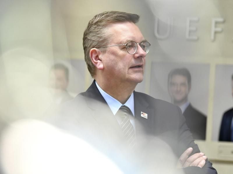 Der DFB-Präsident Reinhard Grindel. Foto: Harold Cunningham/UEFA