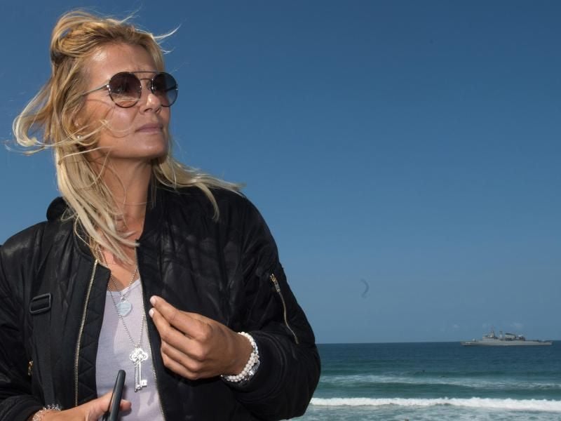 Das Wasser ist ihr Element: Franziska van Almsick. Foto: Bernd Thissen