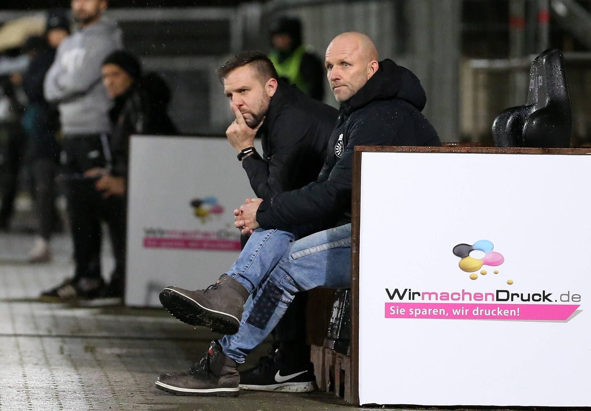 Heiner Backhaus und Mike Sadlo gehen sieglos bei der SG Sonnenhof Großaspach.