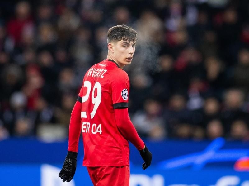 Der Leverkusener Kai Havertz absolvierte sein 100. Bundesligaspiel. Foto: Rolf Vennenbernd/dpa