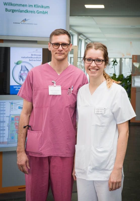Die Berliner Johanna Heidgen und Sören Koschek entschieden sich, den letzten Teil ihres Studiums am Klinikum Burgenlandkreis zu absolvieren.