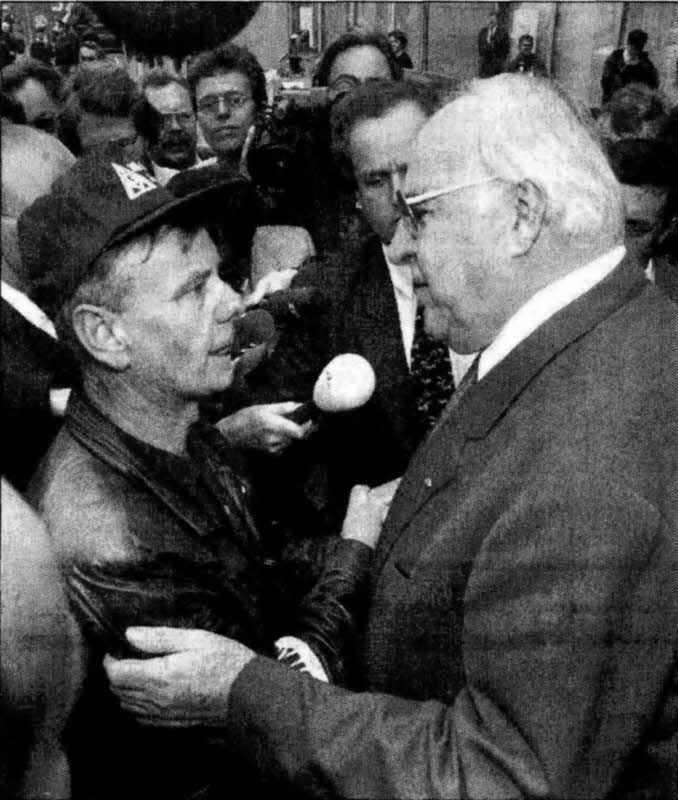Ein Stück Zeitgeschichte: Udo Gebhardt trifft den Bundeskanzler, der nicht reden will.