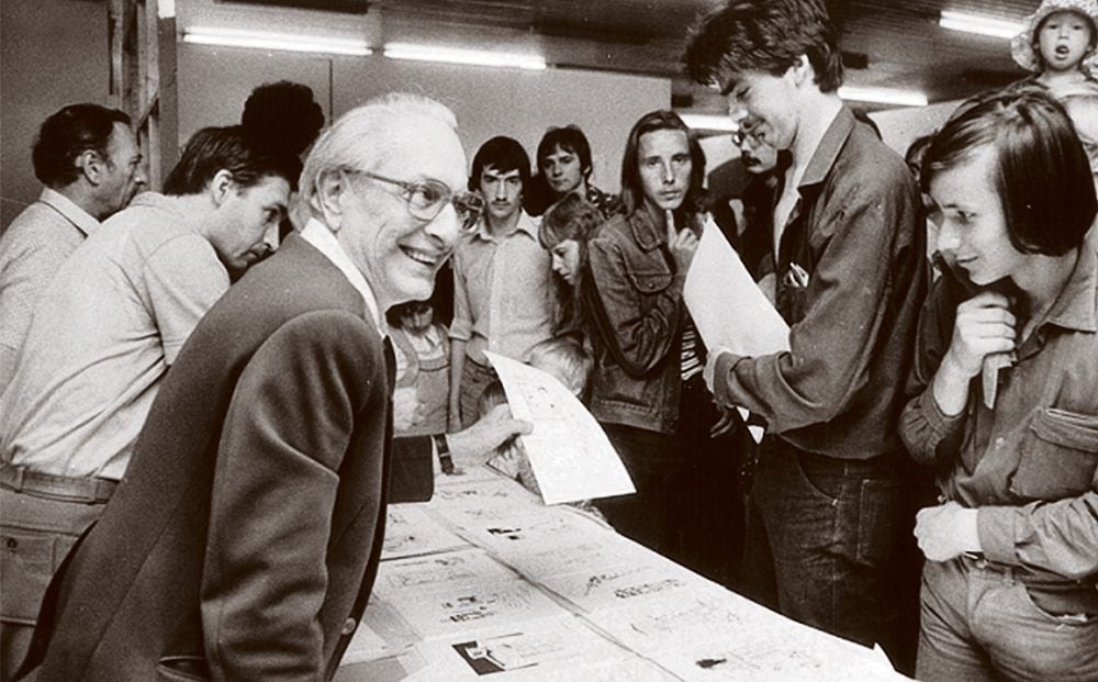 Arthur Epperlein zu Besuch in der „Freiheit“. Hinter dem Bild verbirgt sich ein Gewinnspiel, an dem Sie mit der App „MZ-Virtuell“ teilnehmen können. Wie dies funktioniert, lesen Sie im Infokasten „Freikarten zu gewinnen“.