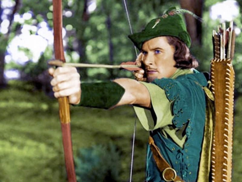 Errol Flynn verkörperte als einer von vielen Hollywood-Stars den Rächer mit Pfeil und Bogen. Foto: Michael Curtiz/ZETA Productions/Arte