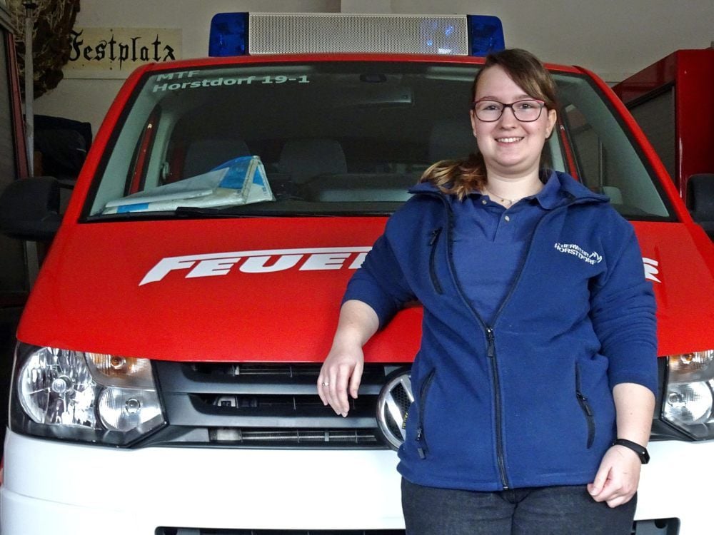 Celine Dräger ist schon seit ihrem neunten Lebensjahr bei der Feuerwehr.