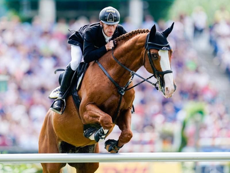 Bester deutscher Springreiter beim letzten Start im Nations Cup: Marcus Ehning. Foto: Uwe Anspach