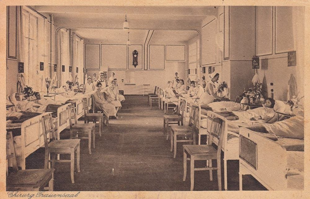 Die chirurgische Frauenstation im Zeitzer Stadtkrankenhaus sah im Jahr 1933 - unter der Leitung von Dr. med. Otto Lange - so aus.