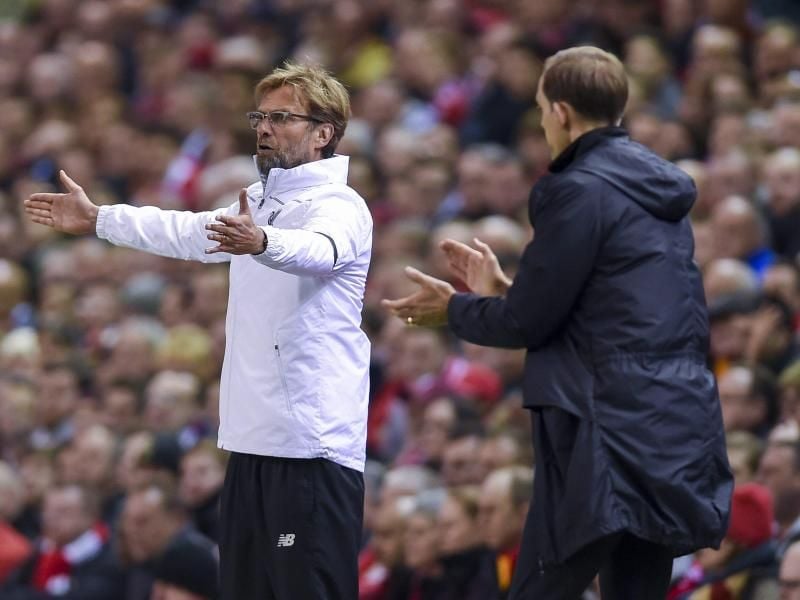 Jürgen Klopp (l.) und Thomas Tuchel treffen in der Champions League aufeinander. Foto: Peter Powell