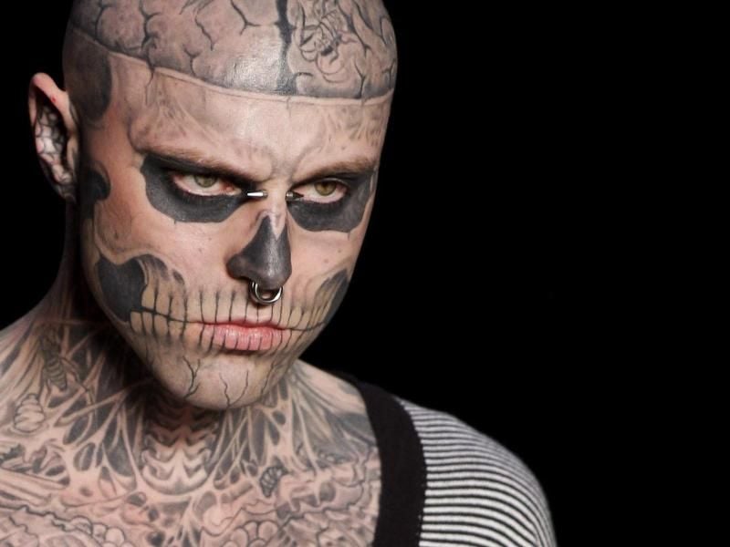 Rick Genest ist für seine Performance im Musikvideo „Born This Way” von Lady Gaga bekannt. Foto: Felipe Dana