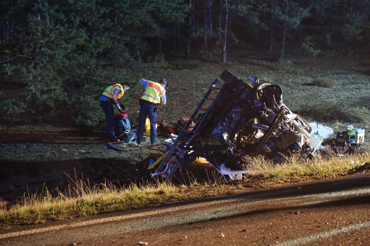Bei dem Unfall nahe Boxberg wurde ein Mensch getötet, drei Menschen wurden schwer verletzt.