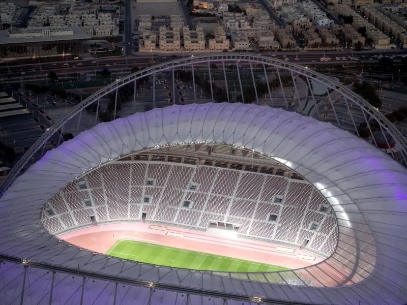 Das Khalifa International Stadium in Doha kann mit einer Klimaanlage heruntergekühlt werden. Foto: Sven Hoppe
