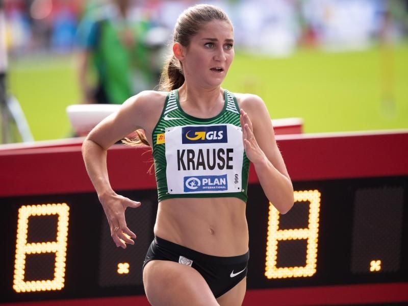 Gesas Felicitas Krause ist zum fünften Mal hintereinander deutsche Meisterin über 3000 Meter Hindernis geworden. Foto: Sven Hoppe