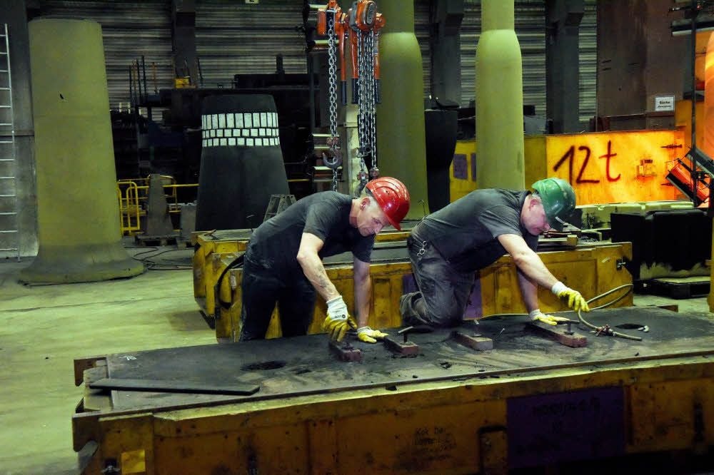 Michael Hartel und René Meinhardt hatten dieses Mal bei ihrer Arbeit interessierte Zuschauer.