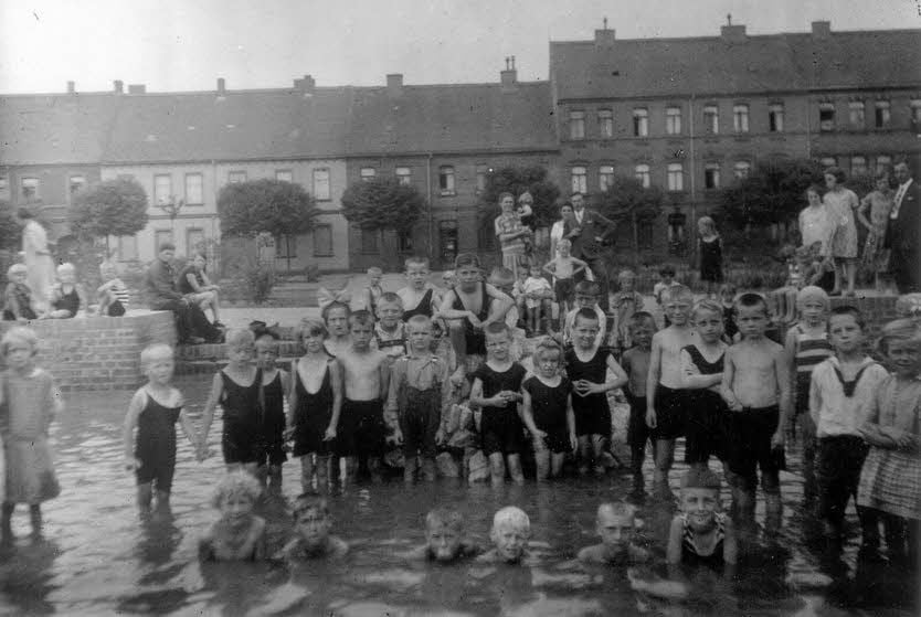 Zur Eröffnung 1929 gab es in der Anlage auch ein Planschbecken für Kinder.