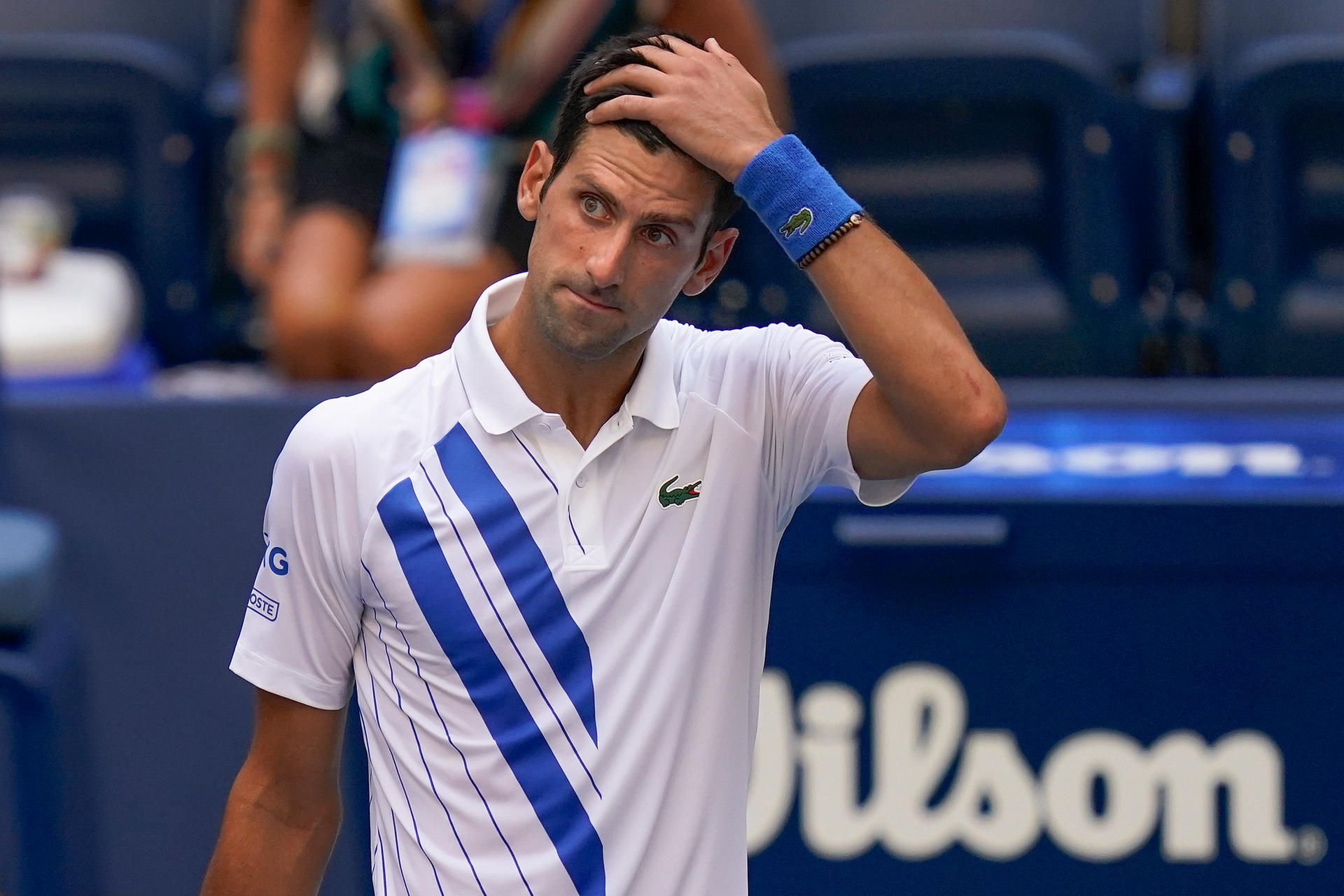 Novak Djokovic nach seiner Disqualifikation