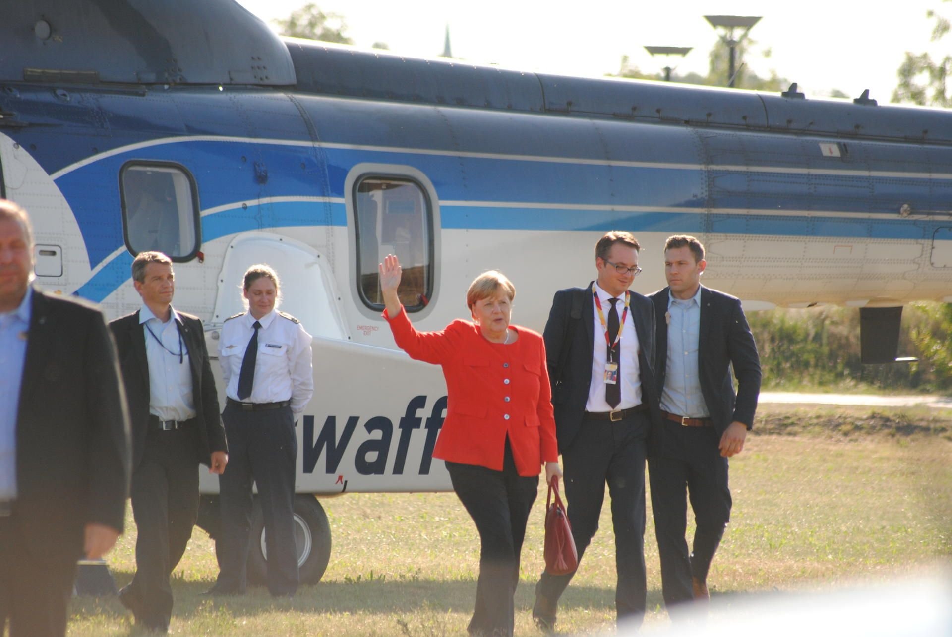 Angela Merkel bei ihrem Besuch am 29. August in Bitterfeld