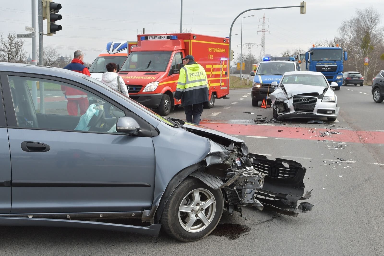 Die beiden Unfallfahrzeuge