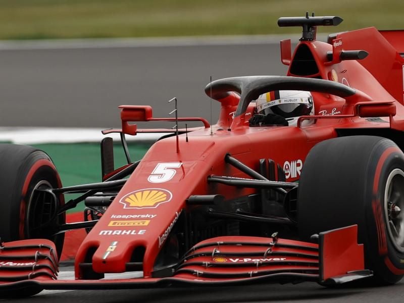 Hat wenig Grund zur Hoffnung auf einen Sieg in Spanien: Sebastian Vettel mit seinem Ferrari. Foto: Andrew Boyers/Pool'Reuters/AP/dpa