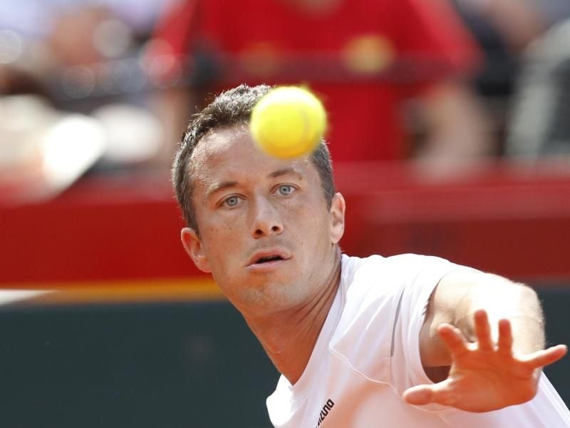 Erst nach fünf Sätzen musste sich Philipp Kohlschreiber dem Spanier David Ferrer geschlagen geben. Foto: Alberto Saiz/AP
