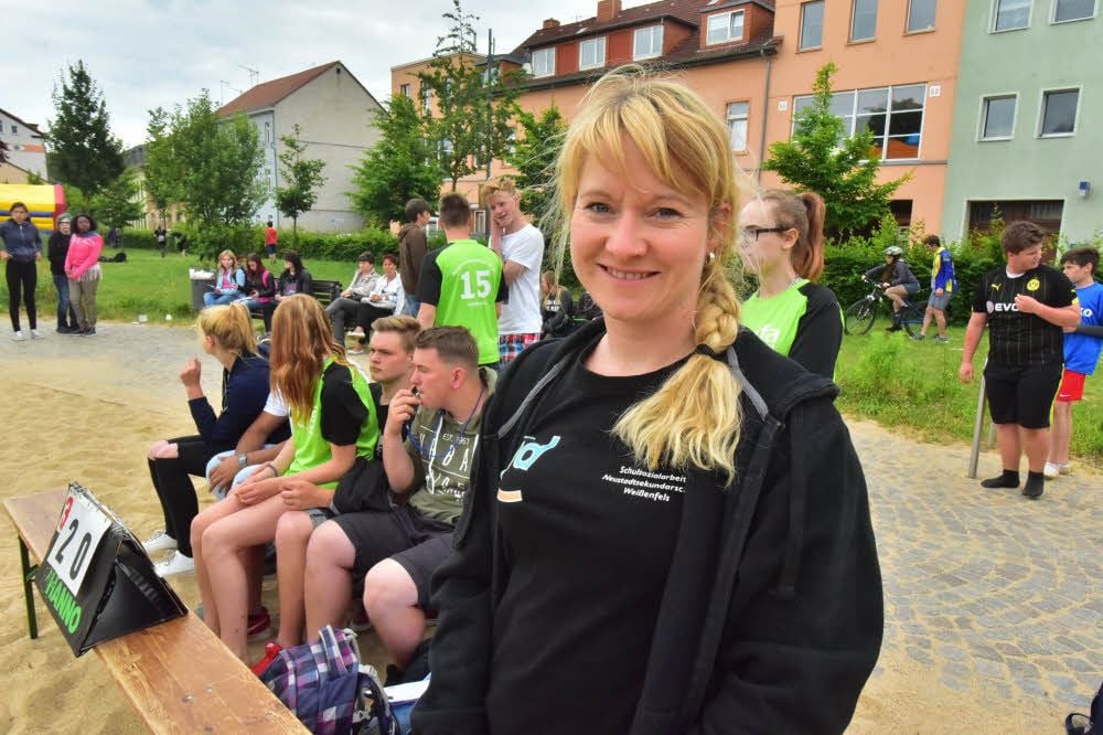 Kristin Scharf war selbstverständlich beim Aktionstag „Gesund - na und?!“ dabei, der dieser Tage in Weißenfels stattfand.