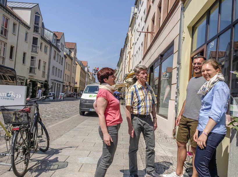 Pro Altstadt, von links: Diana Behrendt, Hans Schubert, SPD-Ortschef Thomas Merten und seine Stellvertreterin Henrike Heierberg