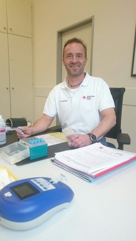 Jörg-Peter Schmidt ist Abteilungsleiter Blutspende im Institut für Transfusionsmedizin Dessau.
