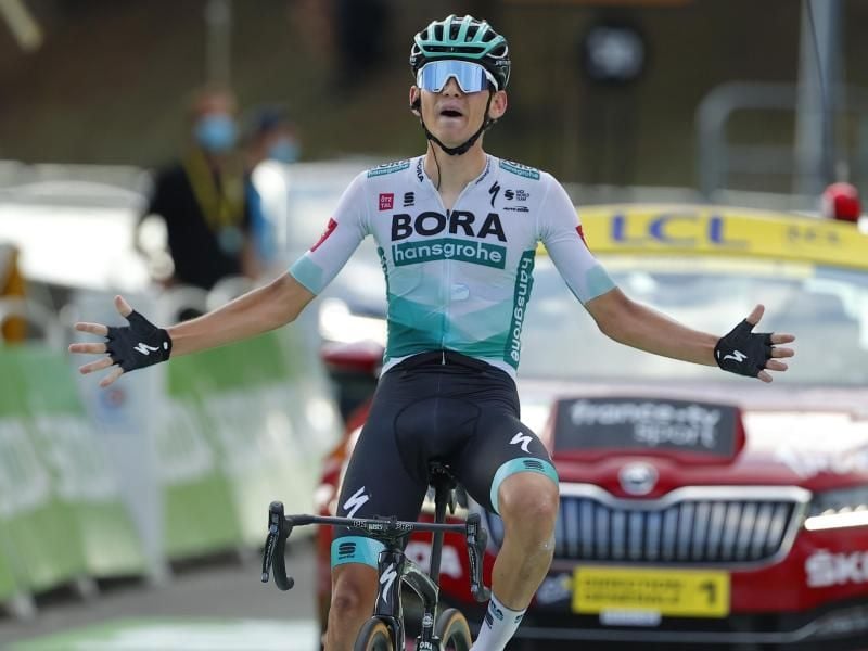 Gewann als Solist die 16. Etappe der 107. Tour de France: Lennard Kämna. Foto: Pool/BELGA/dpa