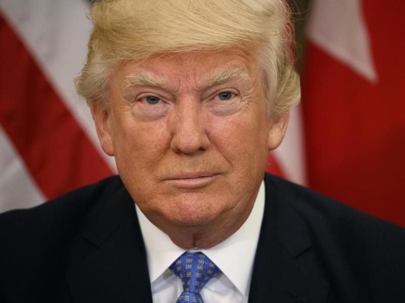 US-Präsident Donald Trump während eines Treffens mit dem König von Bahrain in Riad. Foto: Evan Vucci