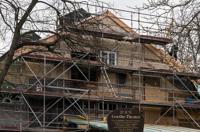 Das Goethe-Theater in Bad Lauchstädt wird noch bis 2018 saniert.