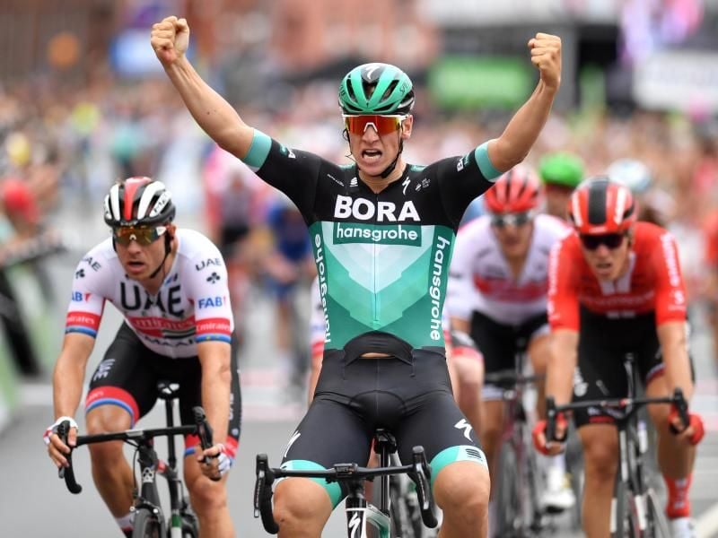 Pascal Ackermann hat souverän die 1. Etappe der Deutschland-Tour gewonnen. Foto: Bernd Thissen