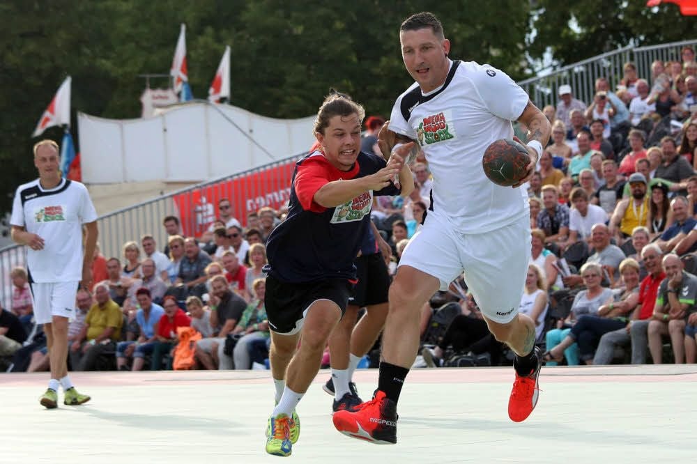 Das Spiel der Megawood-All-Stars gegen das Team von Stefan Kretzschmar war eines der Highlights des diesjährigen „Megawoodstock“.