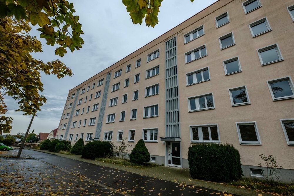 Einer der Wohnblocks in der Gartenstraße
