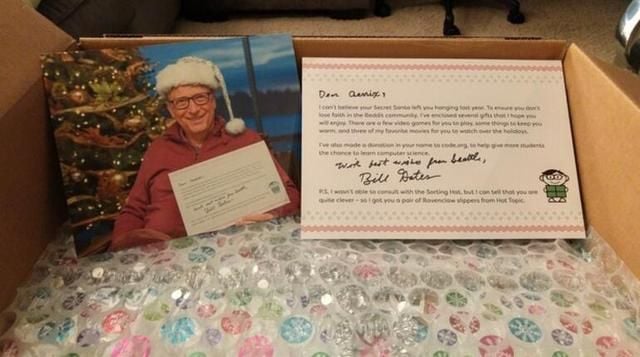 Bill Gates als Weihnachtsmann