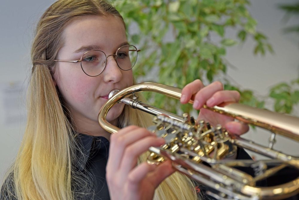 Luzie Küster spielt seit vielen Jahren Trompete. Ihr Talent wird am Musikgymnasium in Weimar gefördert.