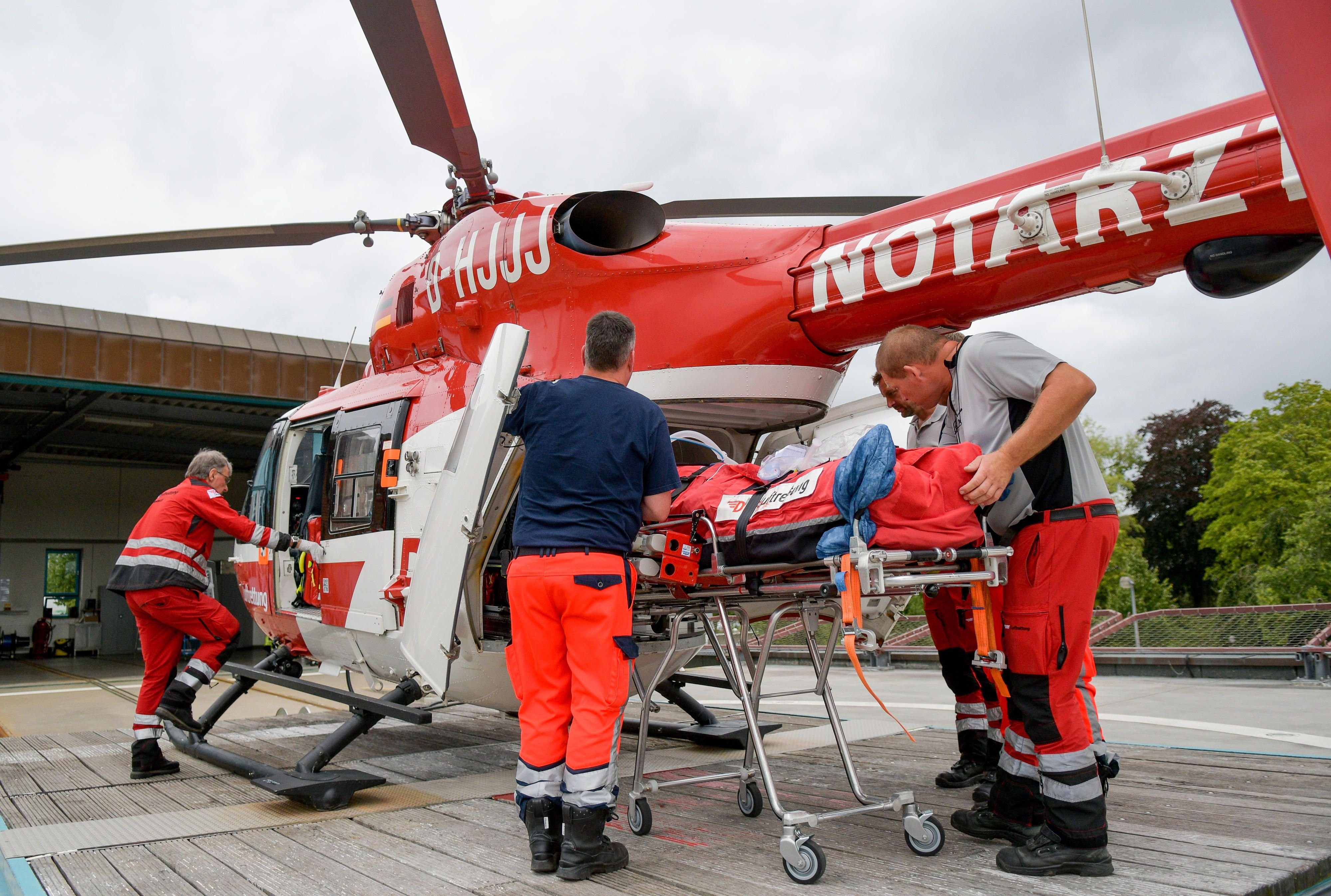 Rettungsflieger im Einsatz.