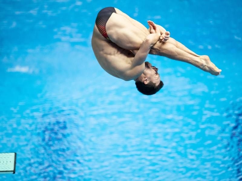 Löste mit Rang neune das Olympia-Ticket: Wasserspringer Patrick Hausding. Foto: Bernd Thissen
