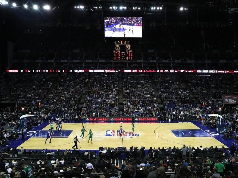 Beim NBA London Game 2018 trafen die Philadelphia 76ers auf die Boston Celtics. Foto: Simon Cooper/PA Wire