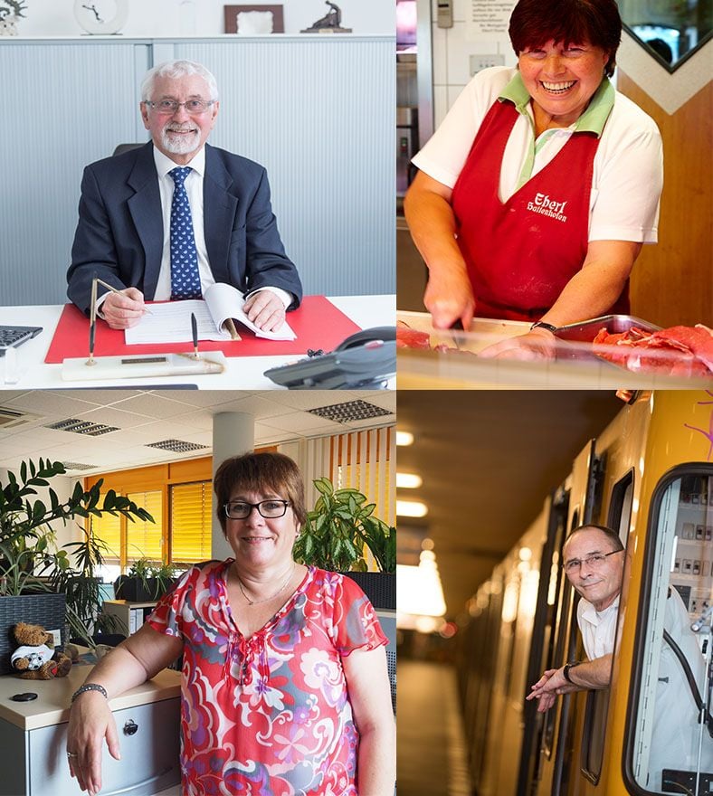 Manchmal findet man noch Menschen, die mehr als 30, 40 oder sogar 50 Jahre im selben Betrieb arbeiten. Vier von ihnen erzählen ihre Geschichte.