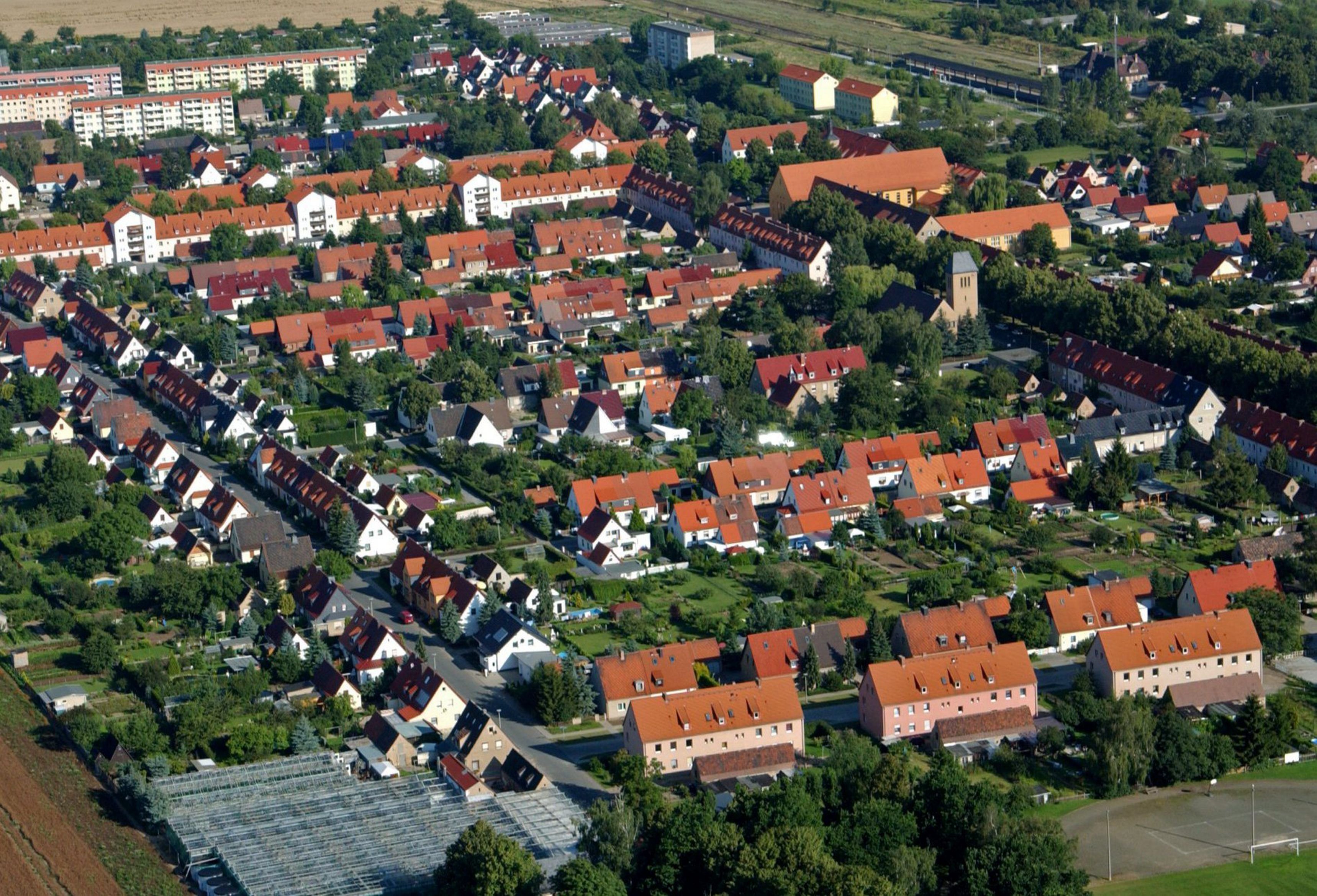Luftbildaufnahme von Nachterstedt