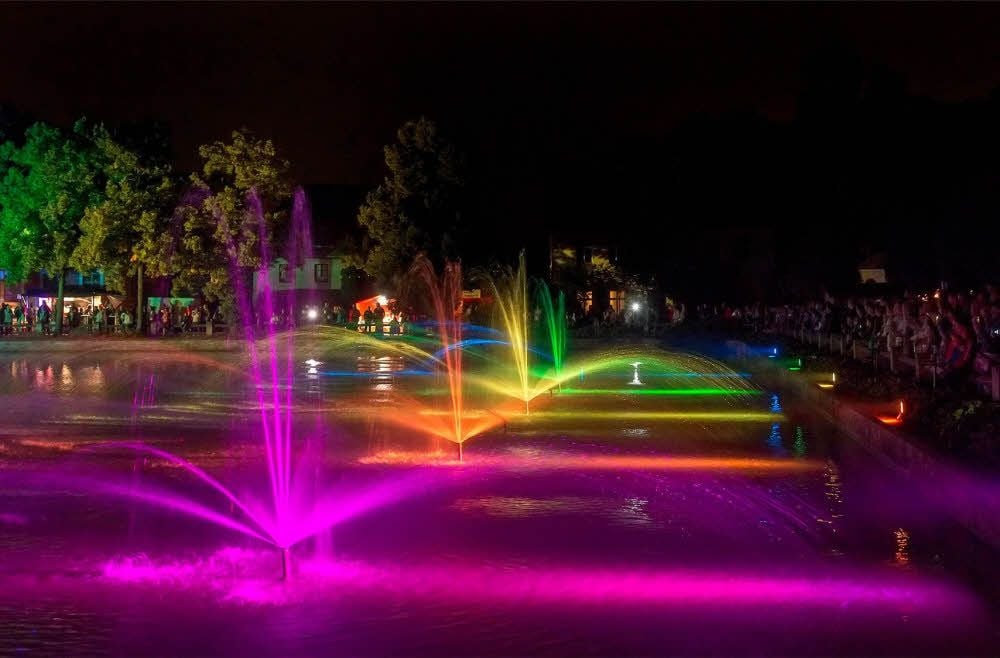 Ein Bild aus vergangenen Tagen: Die imposante Lasershow fällt in diesem Jahr aus.