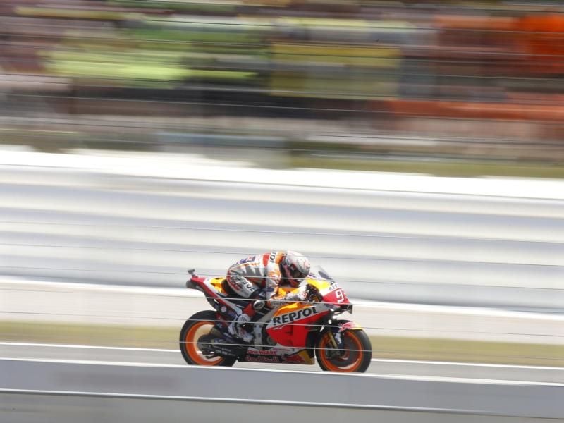 Motorrad-Weltmeister Marc Marquez gewinnt MotoGP in Barcelona. Foto: Joan Monfort/AP