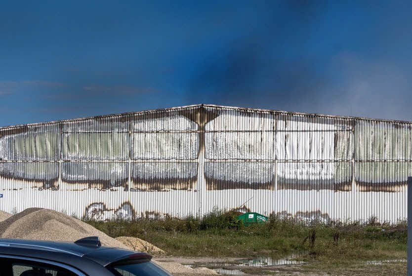 Die Anlage in Steigra bei einem Brand vor einem Jahr.