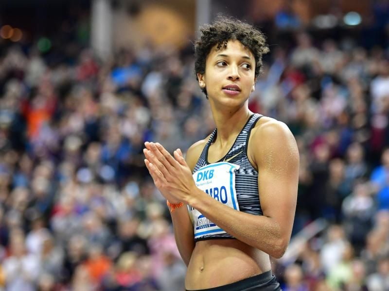 Malaika Mihambo gehört zu den prominentesten Teilnehmer der 120. deutschen Leichtathletik-Meisterschaften. Foto: Soeren Stache/dpa-Zentralbild/dpa