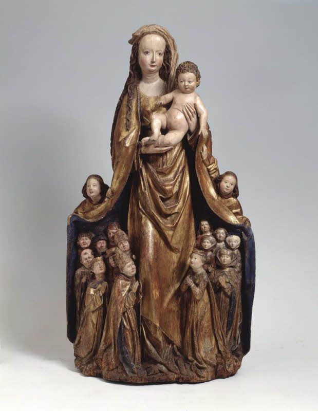 Schutzmantelmadonna, Lindenholz, vergoldet, um 1470, Ulm; Stiftung Sammlung E. G. Bührle, Zürich