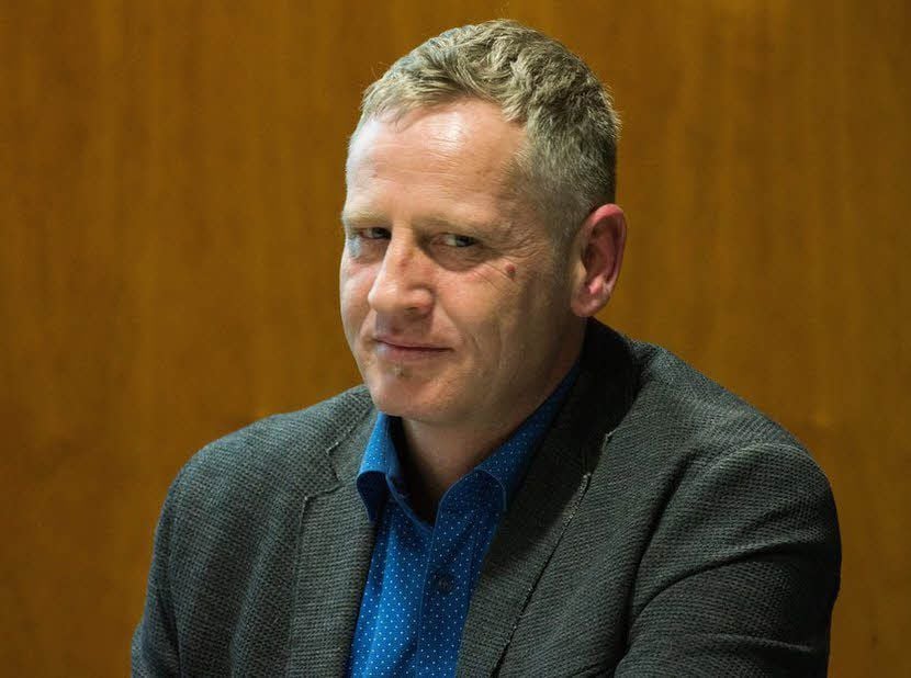 Swen Knöchel im Februar bei einem Diskussionsforum in Halle